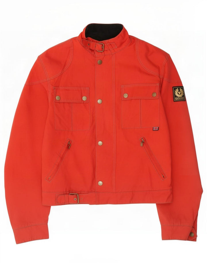Belstaff Mens Biker Jacket UK 40 Large Red Nylon