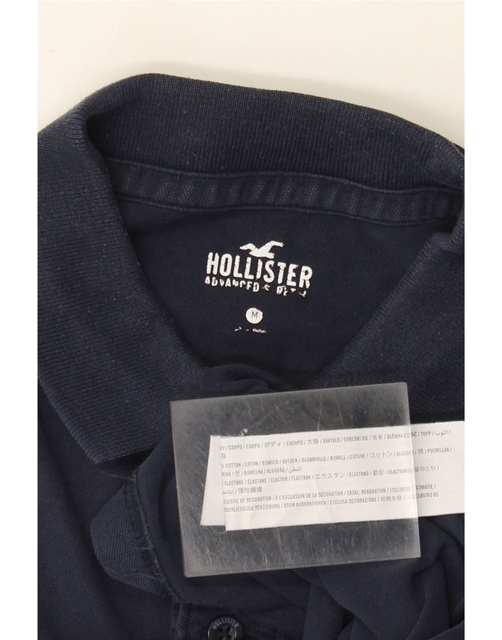 Hollister Mens Polo Shirt Medium Navy Blue Cotton