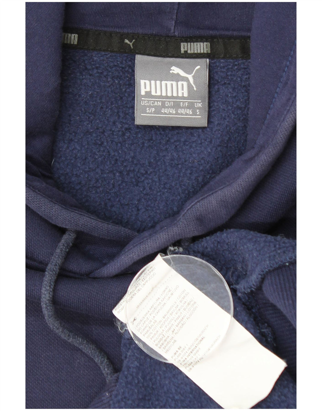 Puma Mens Hoodie Jumper Small Navy Blue Cotton
