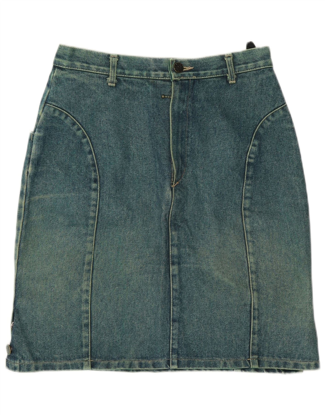 Lee Cooper Womens Denim Skirt IT 42 Medium W26  Green Cotton
