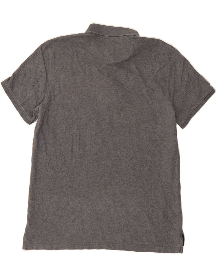 IZOD Mens Stretch Polo Shirt XL Grey Colourblock Cotton Vintage Izod and Second-Hand Izod from Messina Hembry 