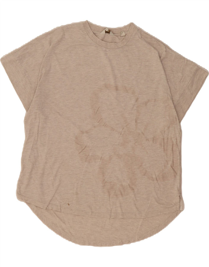 TED BAKER Womens Graphic T-Shirt Top Size 4 Large Beige Cotton Vintage Ted Baker and Second-Hand Ted Baker from Messina Hembry 