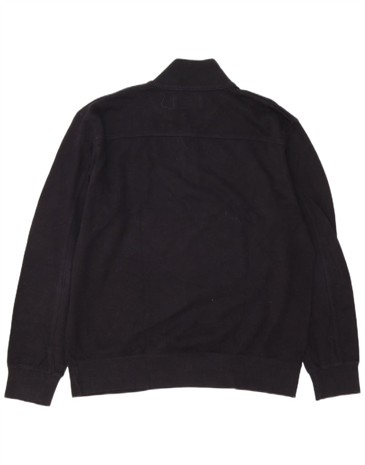 GANT Mens Zip Neck Jumper Sweater 2XL Black Cotton Vintage Gant and Second-Hand Gant from Messina Hembry 