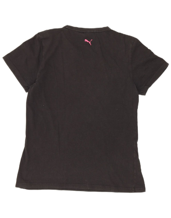 Puma Girls Graphic T-Shirt Top 15-16 Years Black