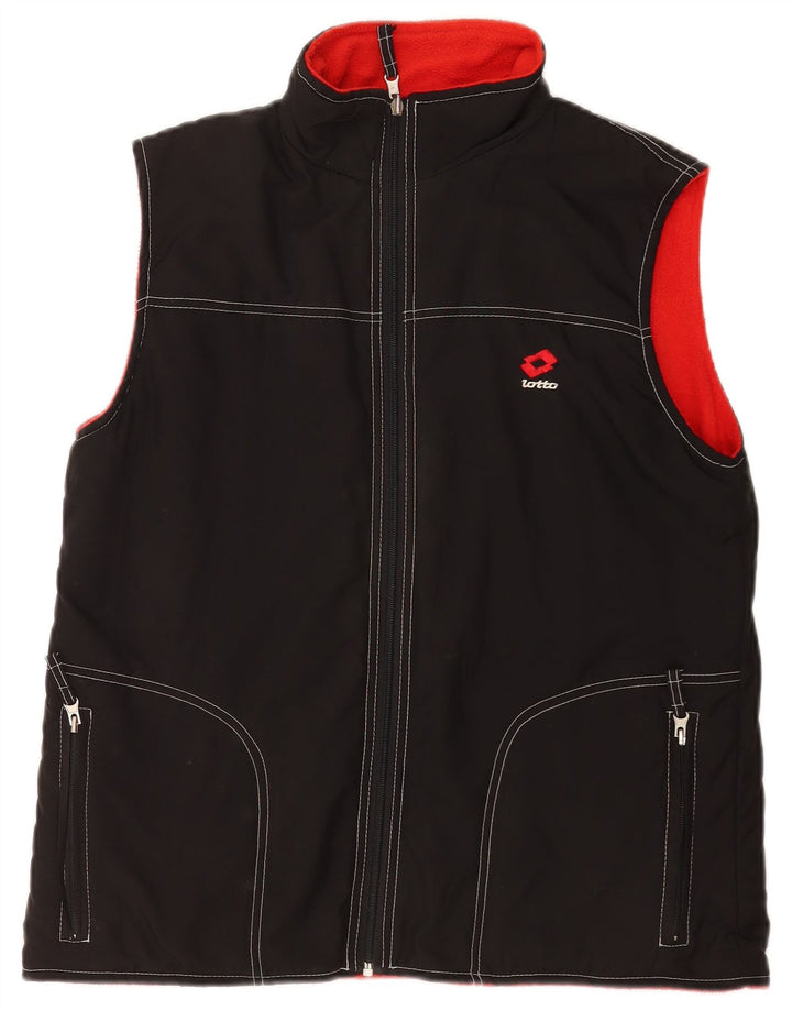Lotto Mens Reversible Padded Gilet UK 36 Small Black Polyester