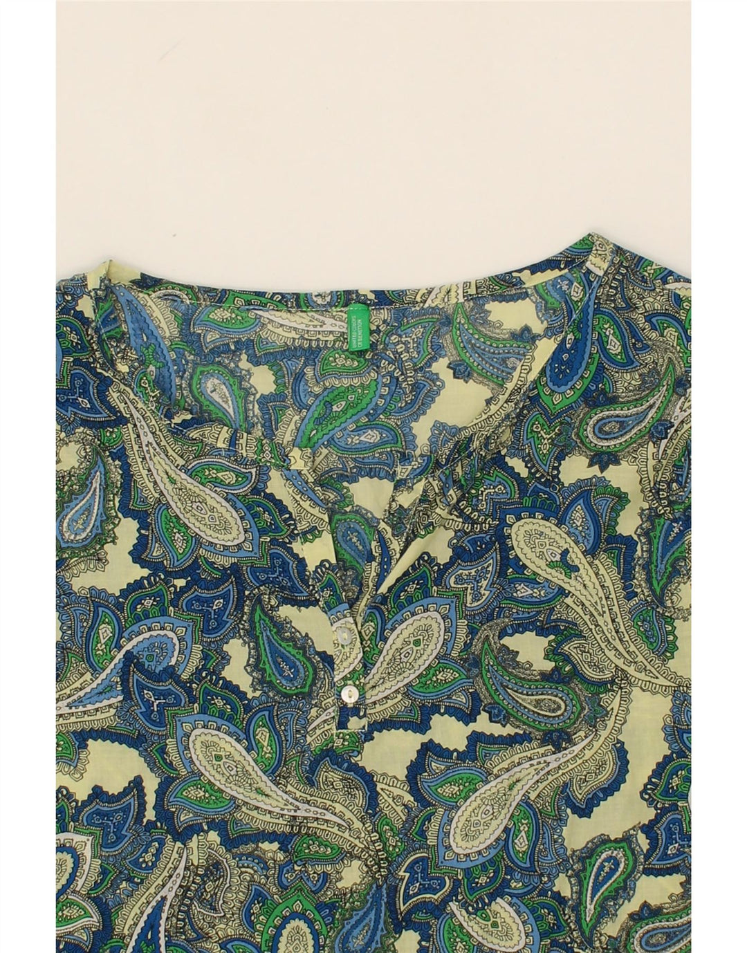 BENETTON Womens Blouse Top UK 14 Large Multicoloured Paisley Vintage Benetton and Second-Hand Benetton from Messina Hembry 