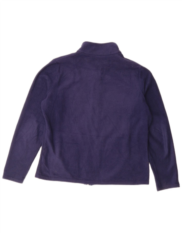 M & S Womens Fleece Jacket UK 16 Large Navy Blue