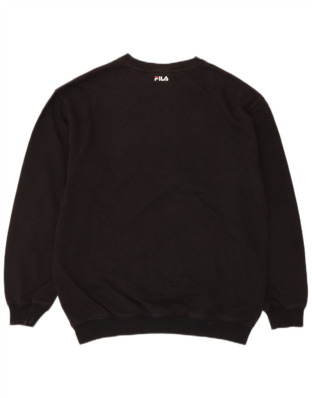 Fila Mens Graphic Sweatshirt Jumper Medium Black Cotton