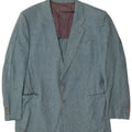 Nino Cerruti Mens 2 Button Blazer Jacket IT 54 2XL Blue Check Cotton