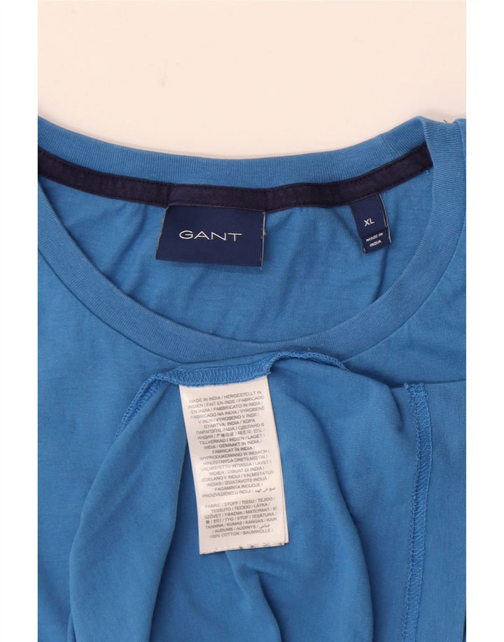 Gant Mens Graphic T-Shirt Top XL Blue Cotton