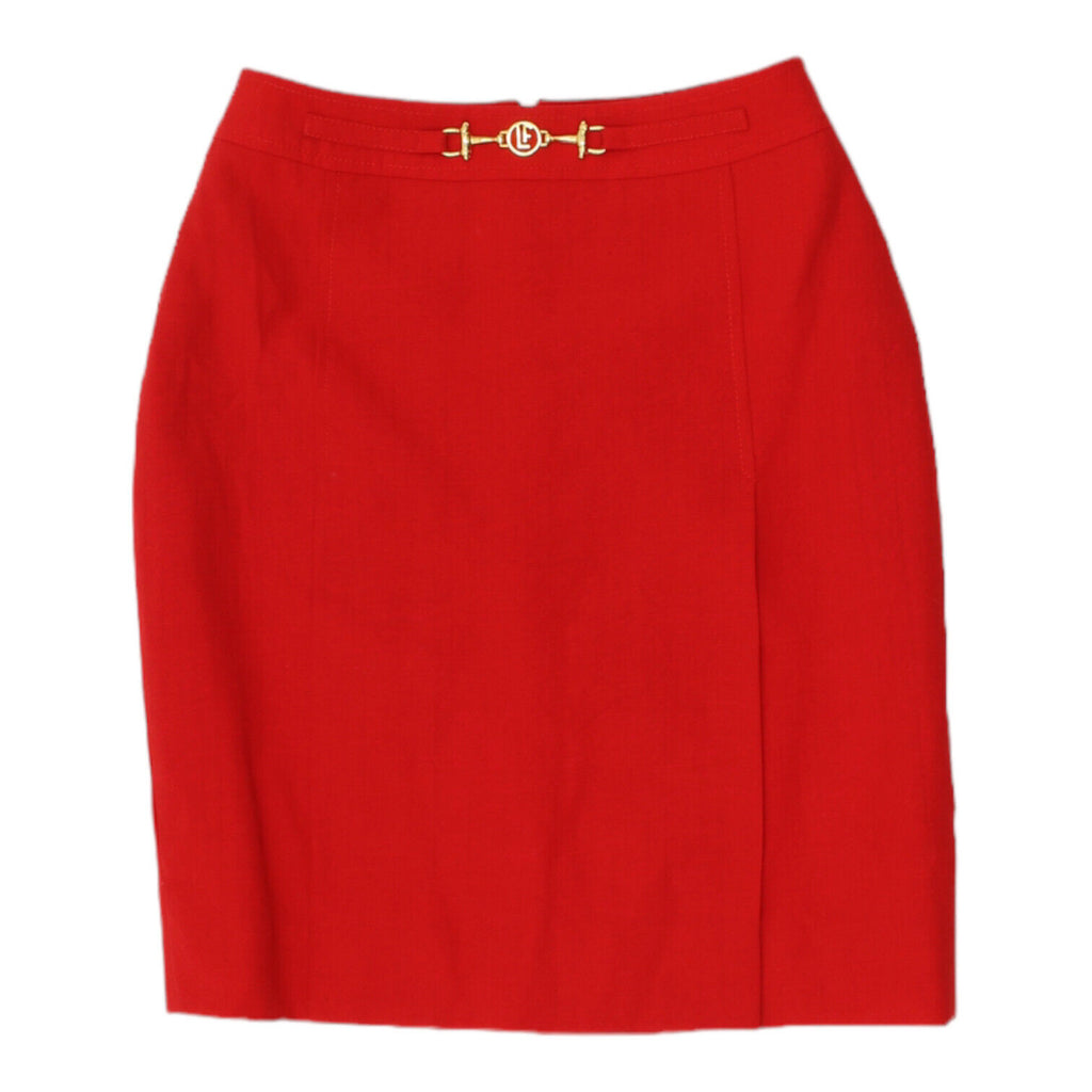 Louis Feraud Womens Red Short A Line Skirt | Vintage High End Luxury Designer | Vintage Messina Hembry | Thrift | Second-Hand Messina Hembry | Used Clothing | Messina Hembry 