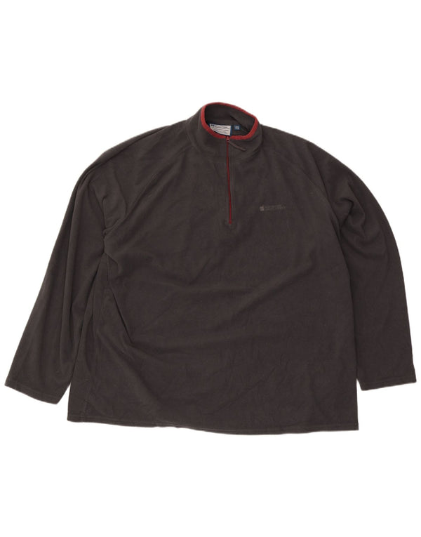 Mountain Warehouse Mens Zip Neck Fleece Jumper 3XL Grey Polyester