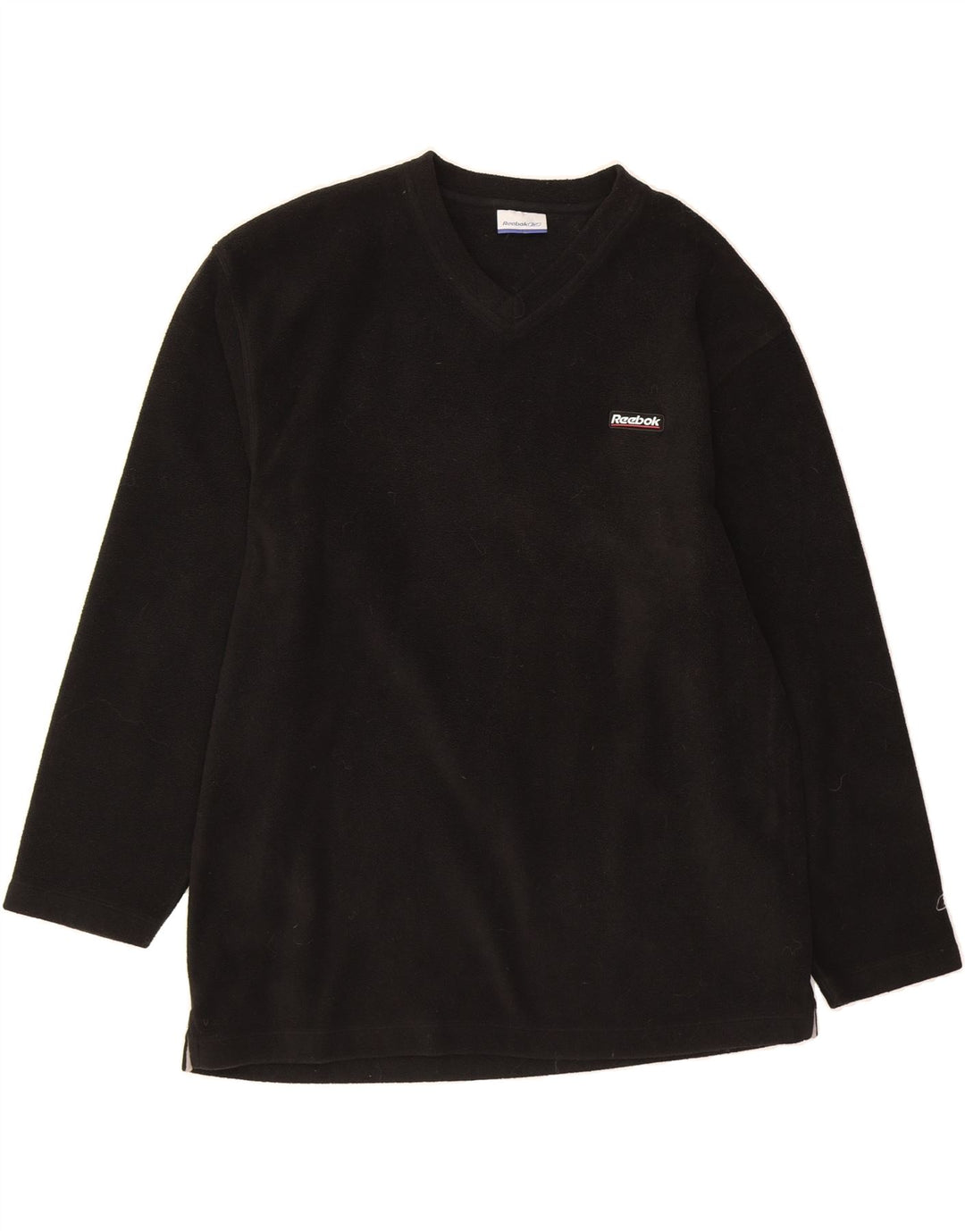 REEBOK Mens Fleece Jumper Medium Black Polyester Vintage Reebok and Second-Hand Reebok from Messina Hembry 