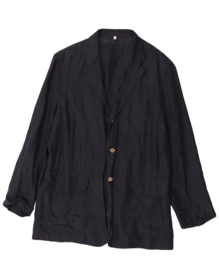 Boggi Mens 3 Button Blazer Jacket IT 50 Large Navy Blue