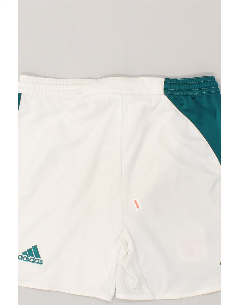 ADIDAS Boys Climacool Sport Shorts 9-10 Years White Colourblock Polyester Vintage Adidas and Second-Hand Adidas from Messina Hembry 