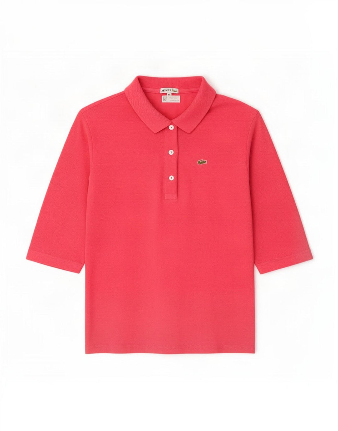 Lacoste Womens Polo Shirt Size 44 Medium Pink Cotton