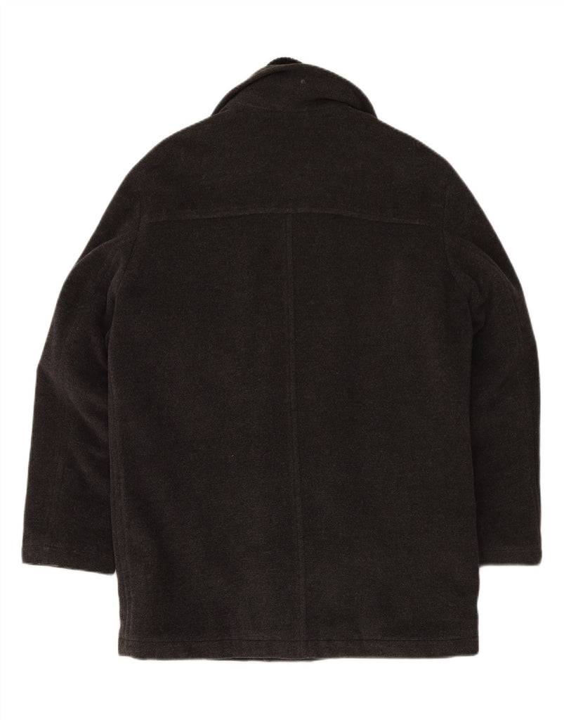 HUGO BOSS Mens Overcoat UK 38 Medium Grey Wool Vintage Hugo Boss and Second-Hand Hugo Boss from Messina Hembry 