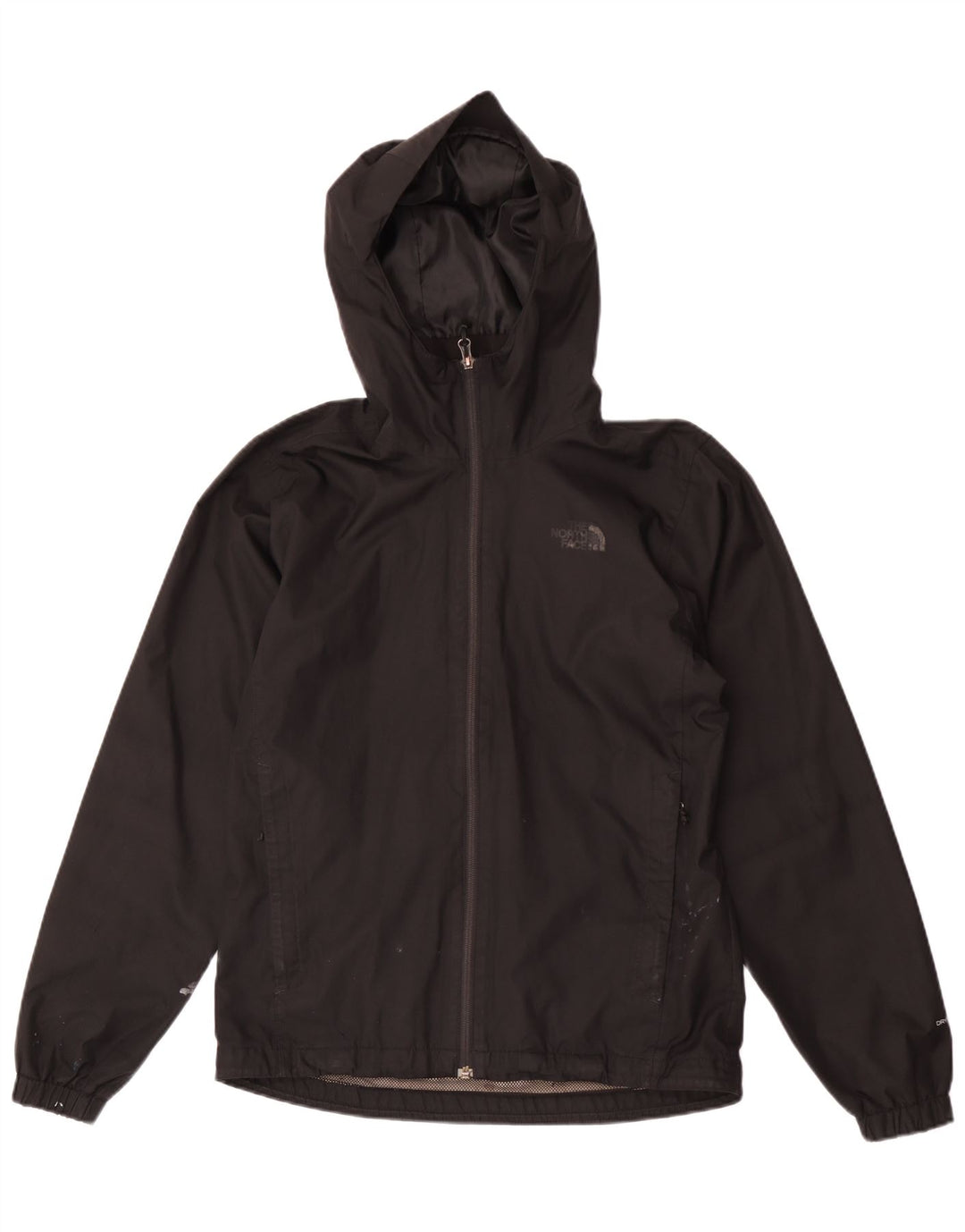 The North Face Mens Hooded Rain Jacket UK 36 Small Black Polyester