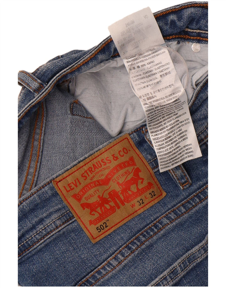 LEVI'S Mens 502 Slim Tapered Jeans W32 L32 Blue Cotton