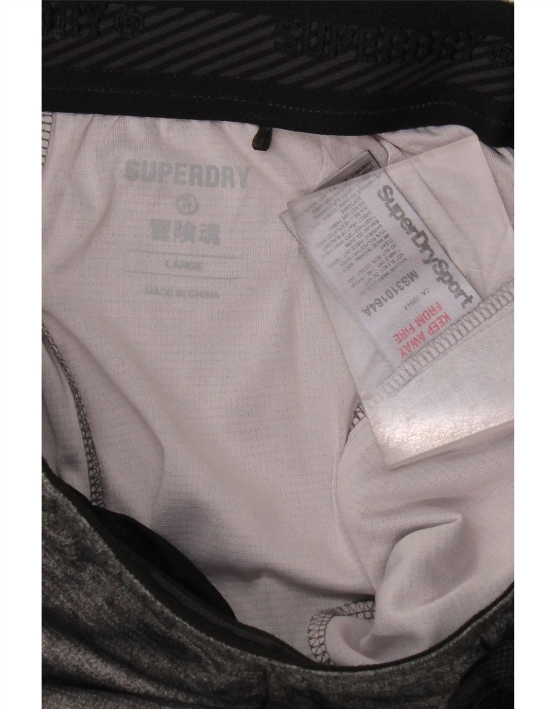 SUPERDRY Mens Sport Shorts Large  Grey Flecked Polyester