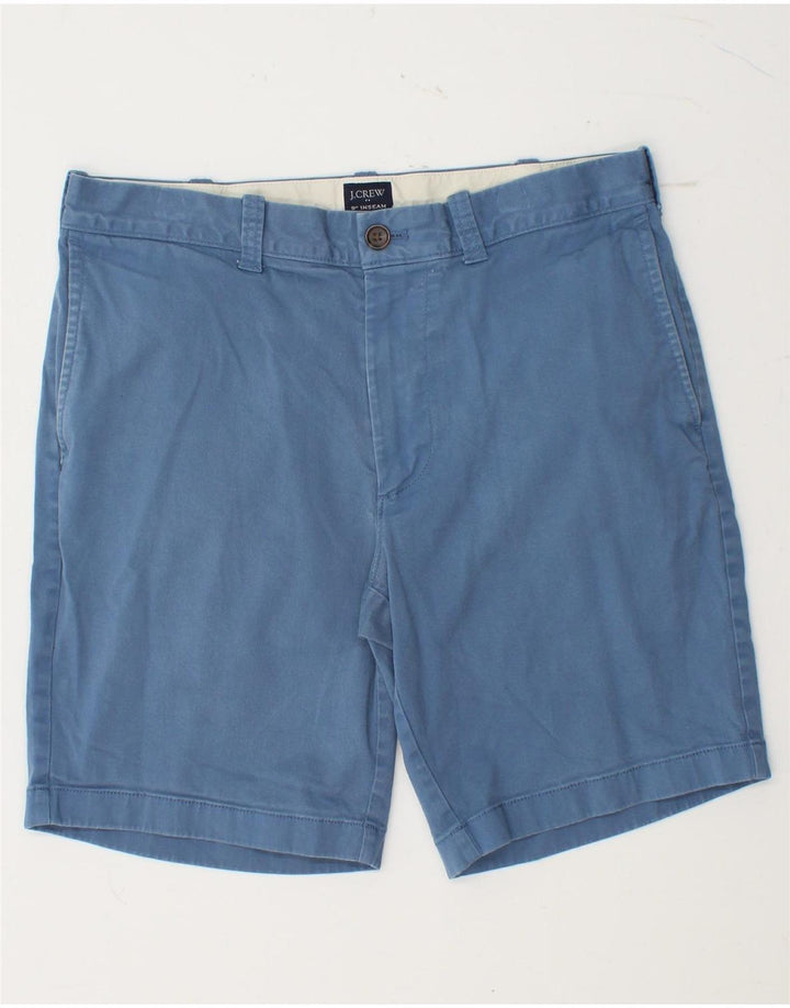 J. CREW Mens Chino Shorts W31 Medium Blue Cotton