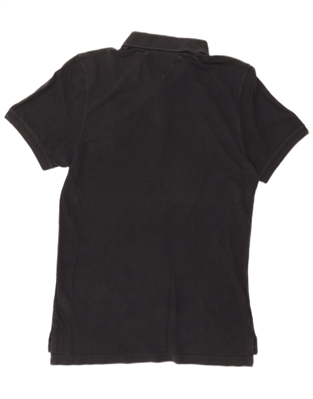 TOMMY HILFIGER Mens Polo Shirt Large Black Cotton