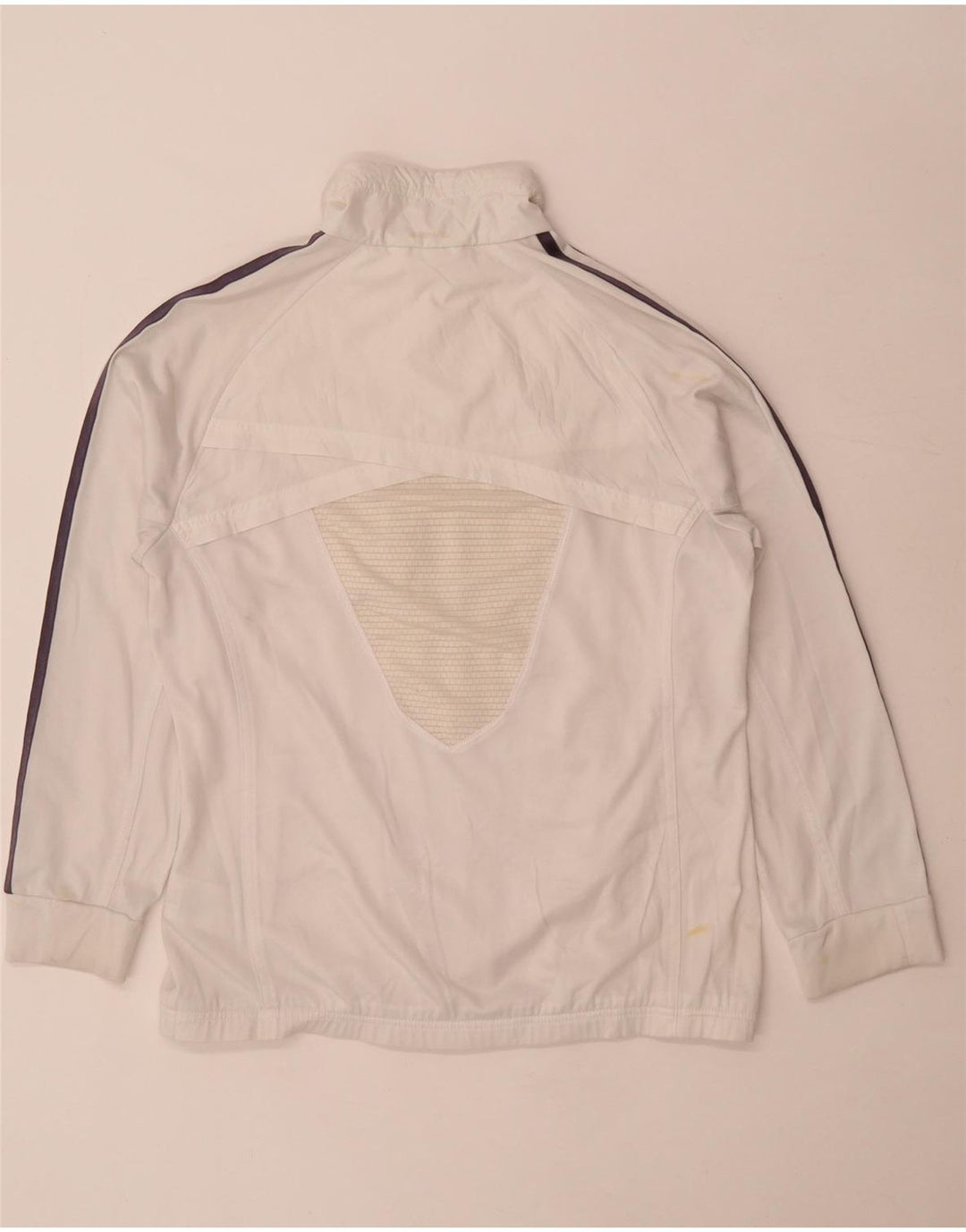 Adidas Womens Climalite Tracksuit Top Jacket UK 14 Large White Polyester