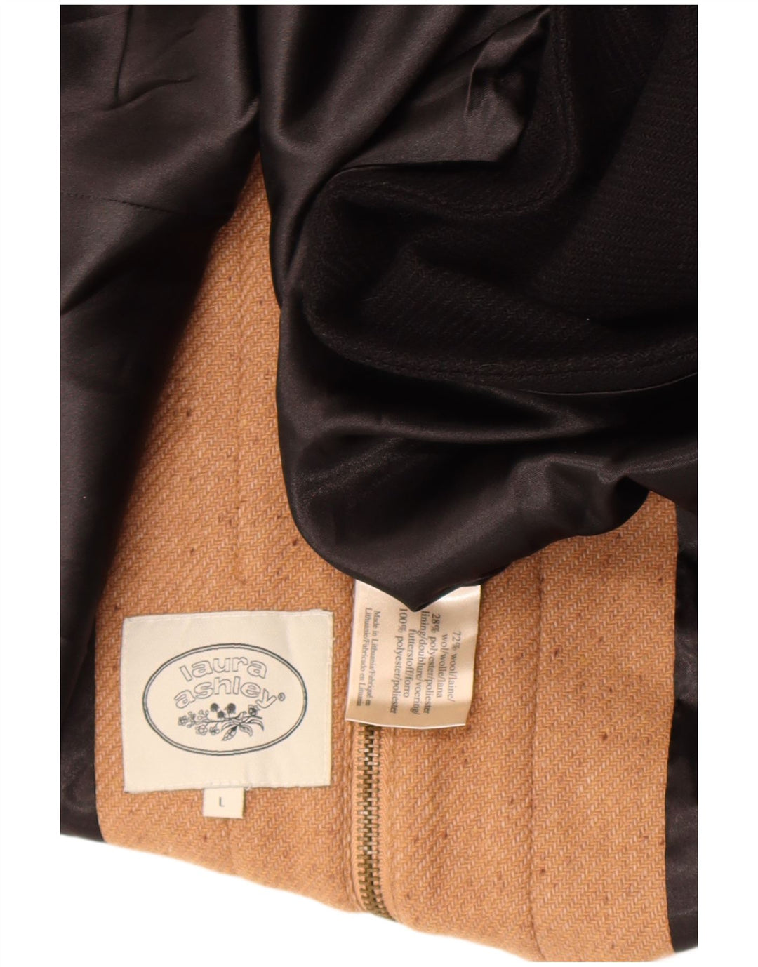 Laura Ashley Womens Poncho Coat UK 16 Large Black Colourblock Wool