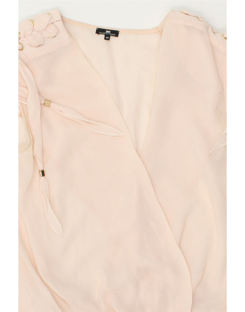 ELISABETTA FRANCHI Womens Bodysuit IT 40 Small Pink | Vintage Elisabetta Franchi | Thrift | Second-Hand Elisabetta Franchi | Used Clothing | Messina Hembry 