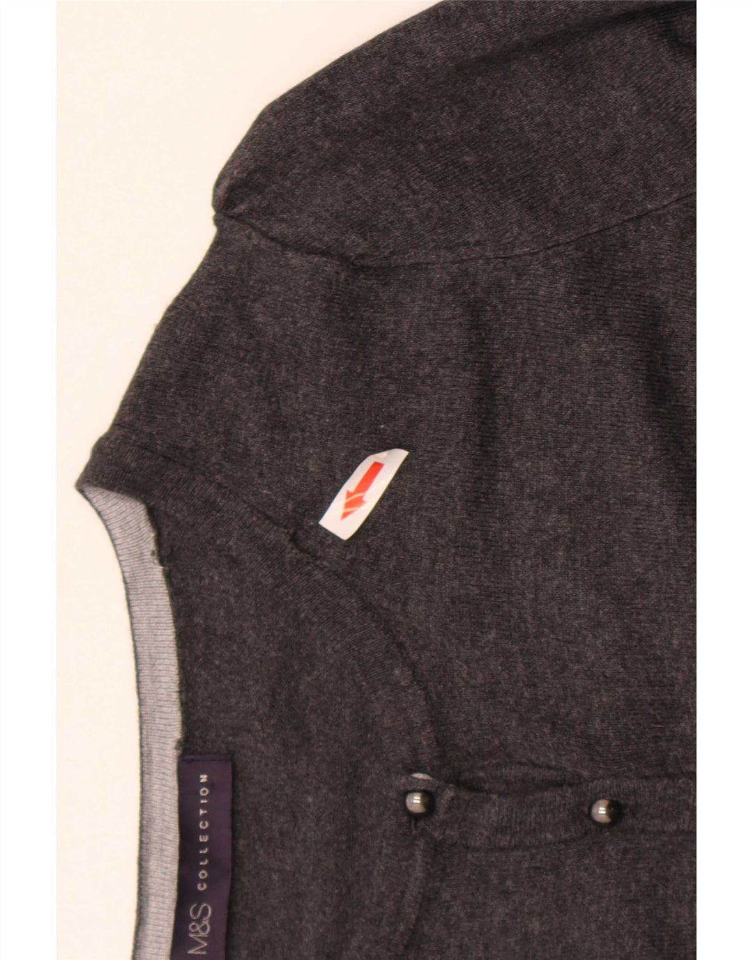 Marks & Spencer Womens Cardigan Sweater UK 8 Small Grey Viscose