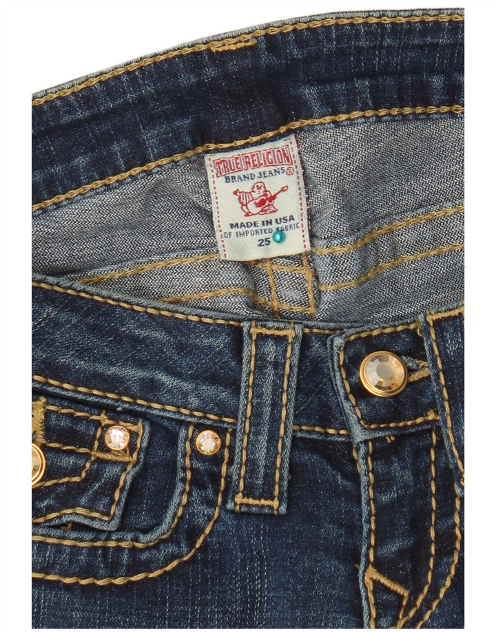 True Religion Womens Bootcut Jeans W25 L31 Blue Cotton