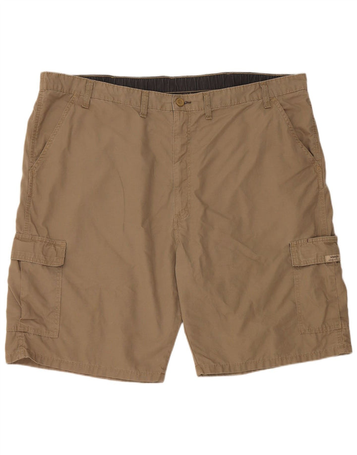 Wrangler Mens Cargo Shorts W44 2XL Brown Cotton
