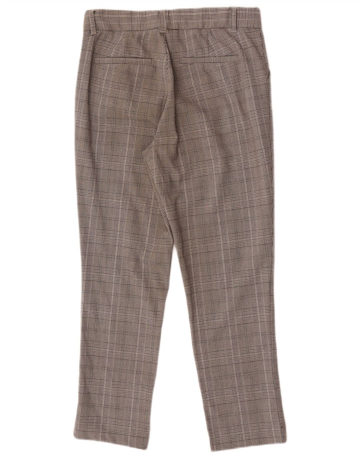Zara Womens Slim Chino Trousers Small W26 L25 Grey Check