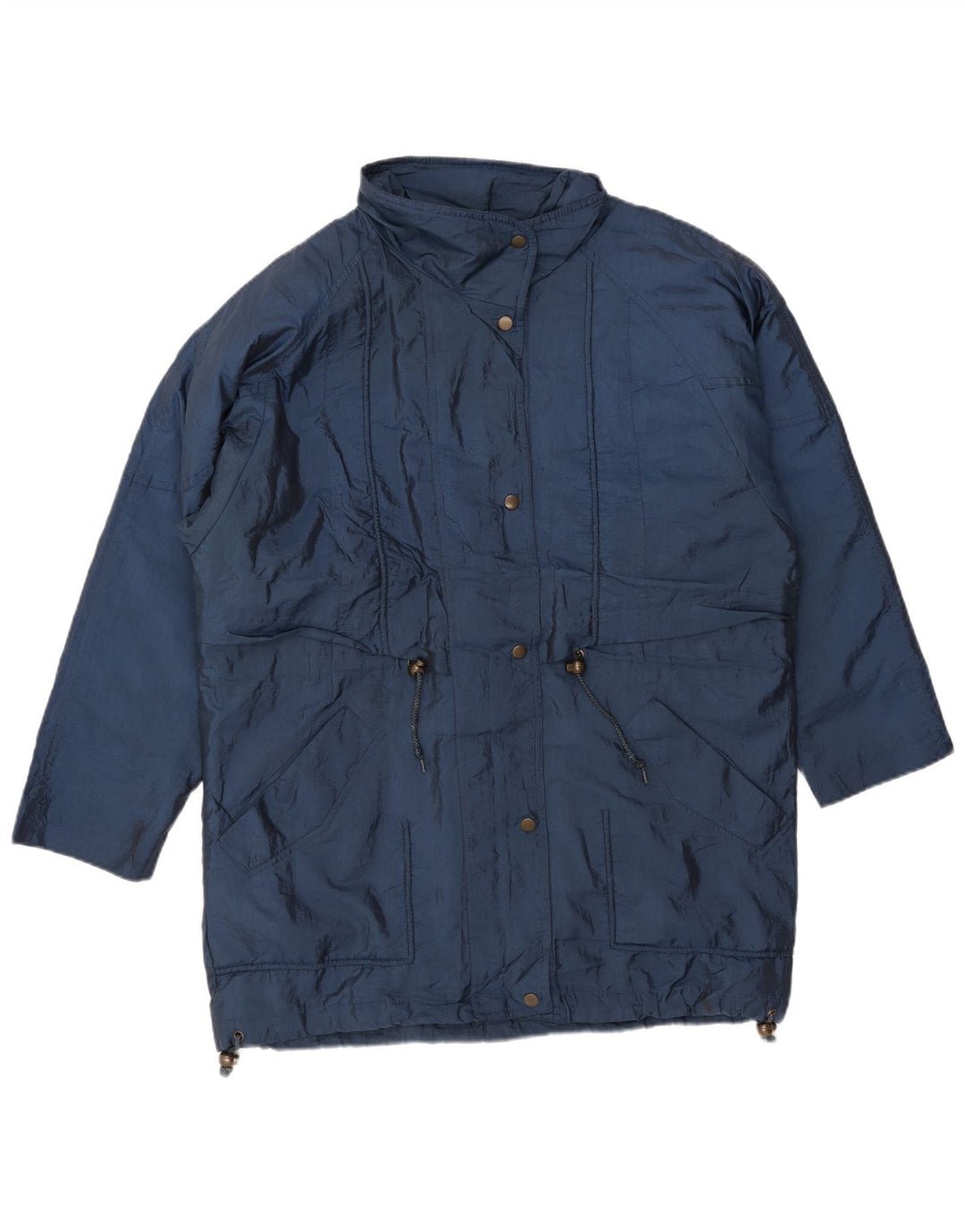 LONDON FOG Womens Oversized Windbreaker Jacket UK 10 Small Navy Blue