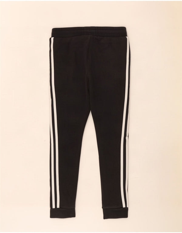 Adidas Boys Tracksuit Trousers Joggers 8-9 Years Black Cotton