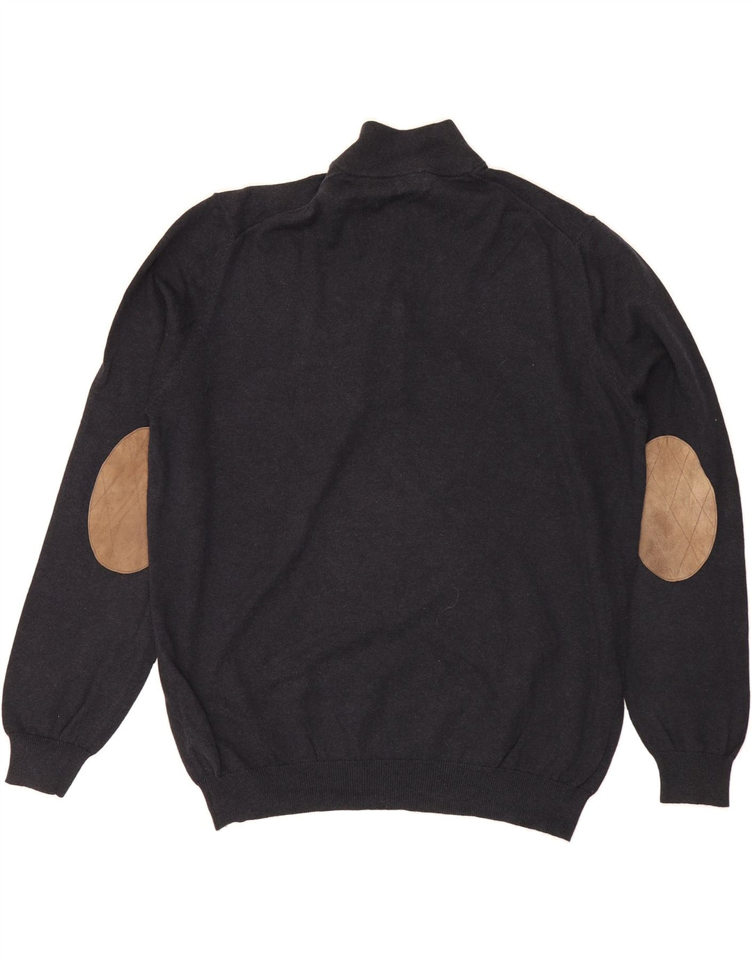 MASSIMO DUTTI Mens Button Neck Jumper Sweater XL Navy Blue Cotton Vintage Massimo Dutti and Second-Hand Massimo Dutti from Messina Hembry 