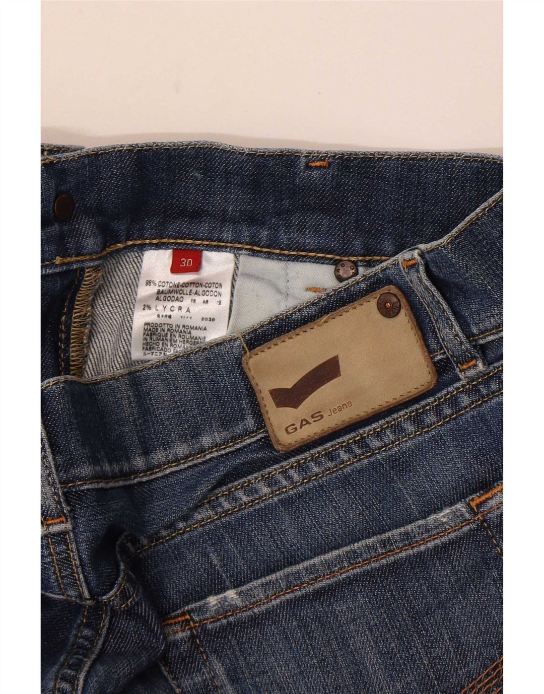 Gas Womens Bootcut Jeans W30 L32 Blue Cotton