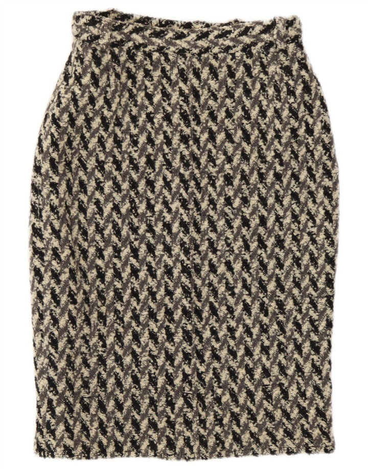 Basile Womens Pencil Skirt IT 42 Medium W28 Multicoloured Geometric Wool