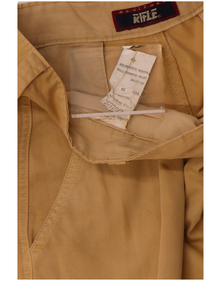Rifle Mens Cargo Shorts W36 Large Beige Cotton