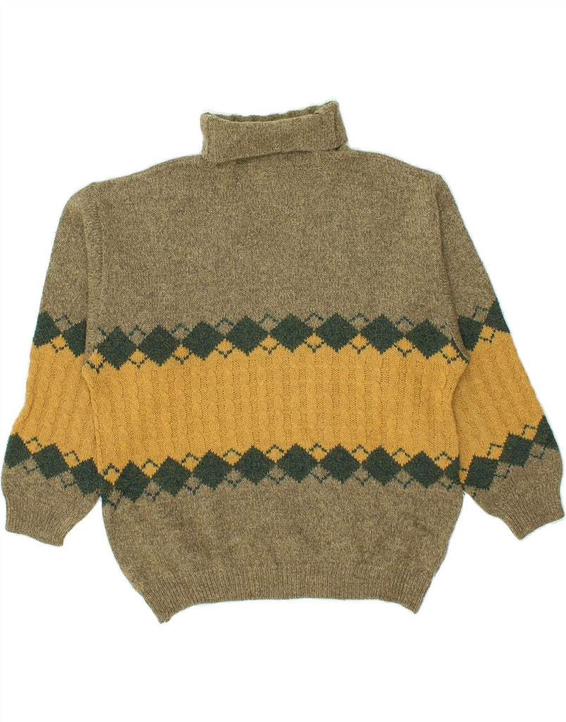 J. C. TWIDD Mens Roll Neck Jumper Sweater IT 50 Medium Beige Vintage J. C. Twidd and Second-Hand J. C. Twidd from Messina Hembry 