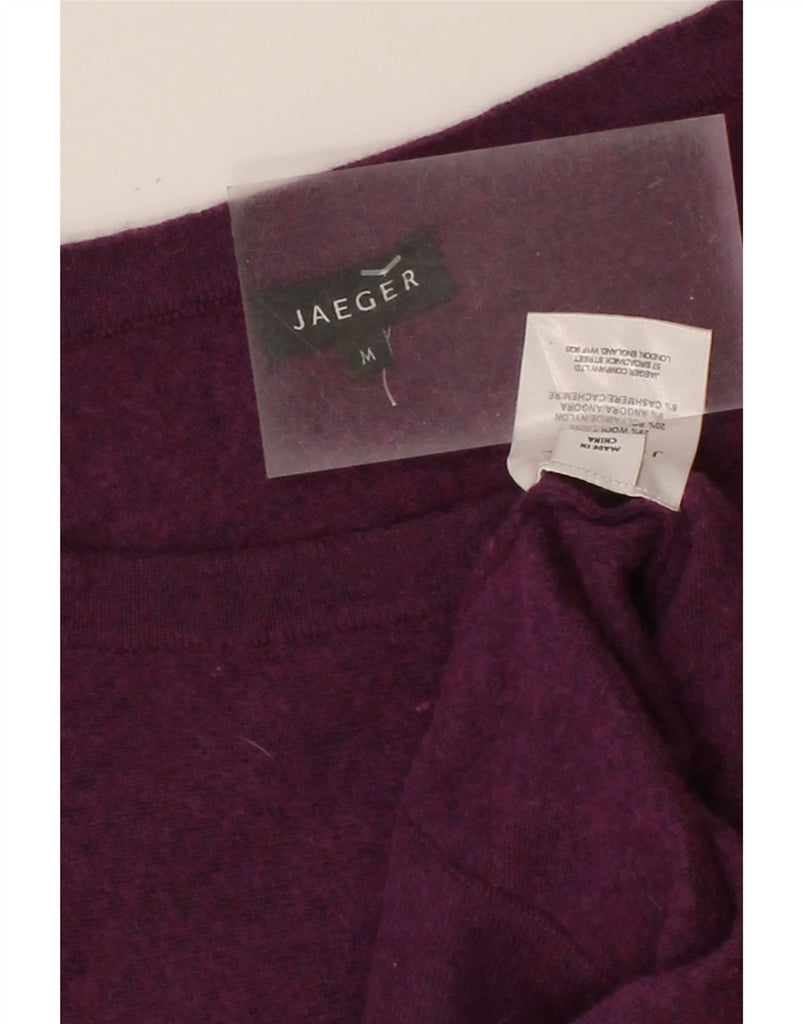 JAEGER Womens Oversized Crew Neck Jumper Sweater UK 14 Medium Purple Vintage Jaeger and Second-Hand Jaeger from Messina Hembry 