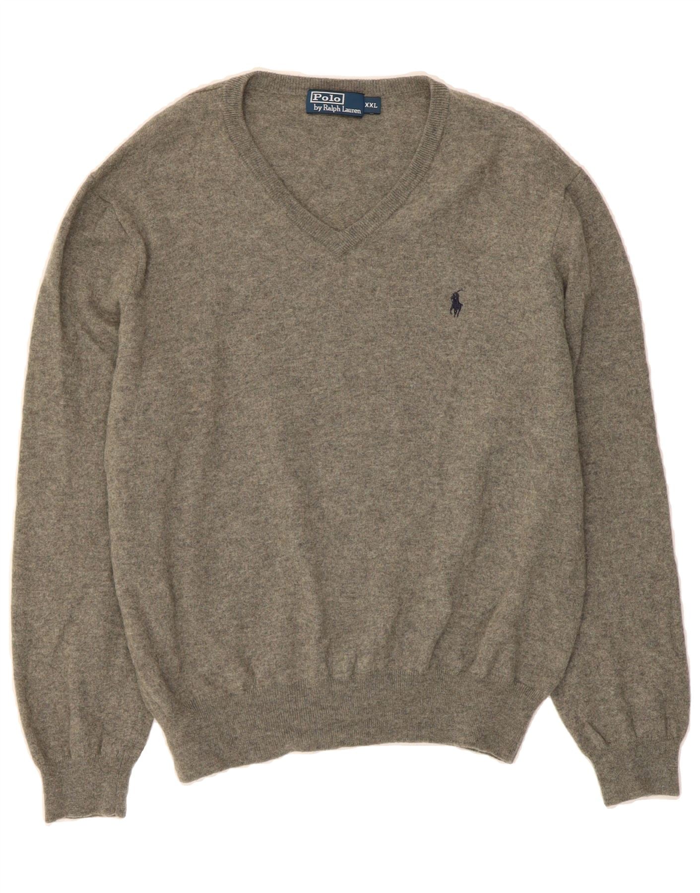 Sudadera De Punto Con Cuello En V De Ralph Lauren Para Mujer - Gris