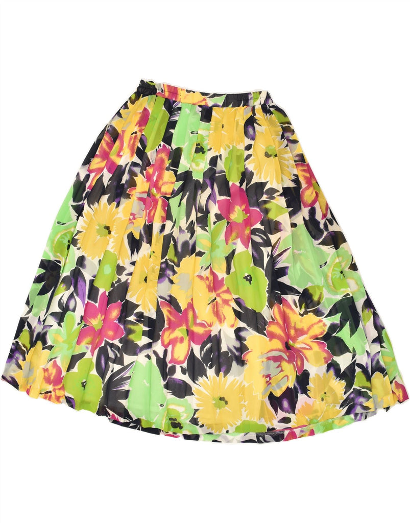 VINTAGE Womens Pleated Skirt EU 40 Medium W30  Multicoloured Floral Vintage Vintage and Second-Hand Vintage from Messina Hembry 