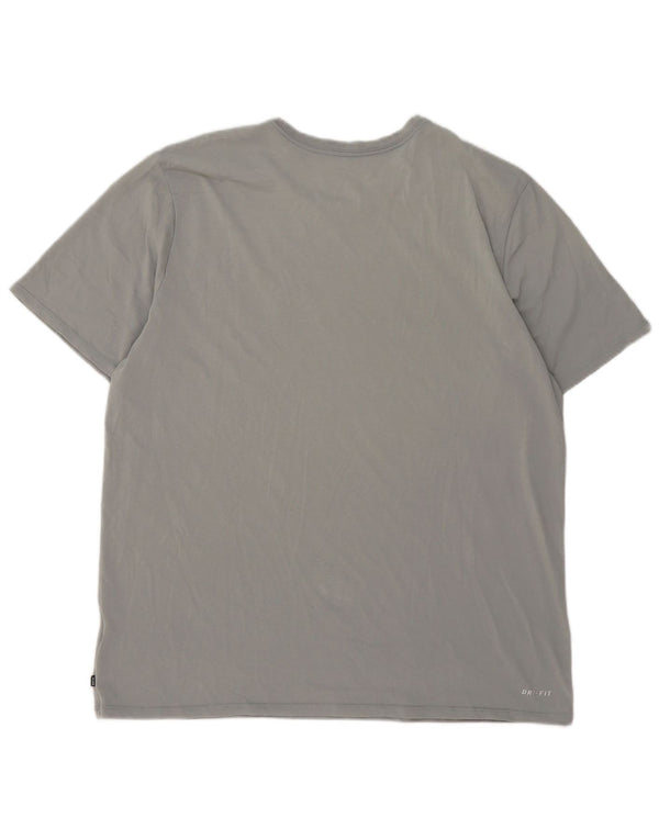 Nike Mens Athletic Cut Graphic T-Shirt Top 2XL Grey Flecked