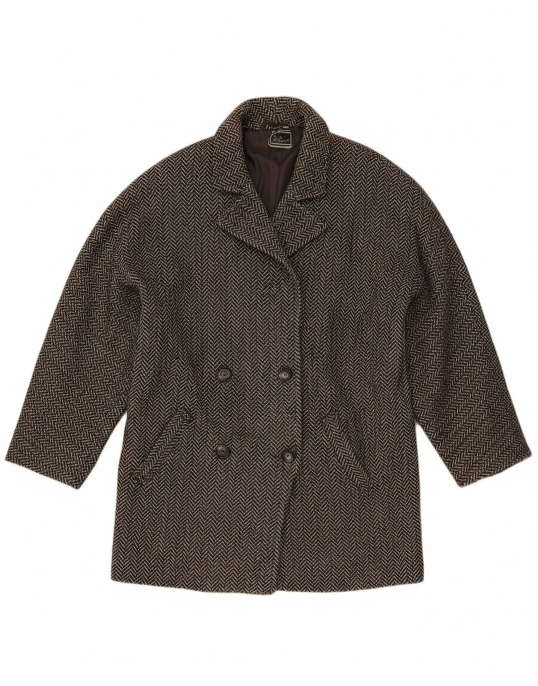 Luisa Spagnoli Womens Blazer Jacket UK 12 Medium Grey Herringbone