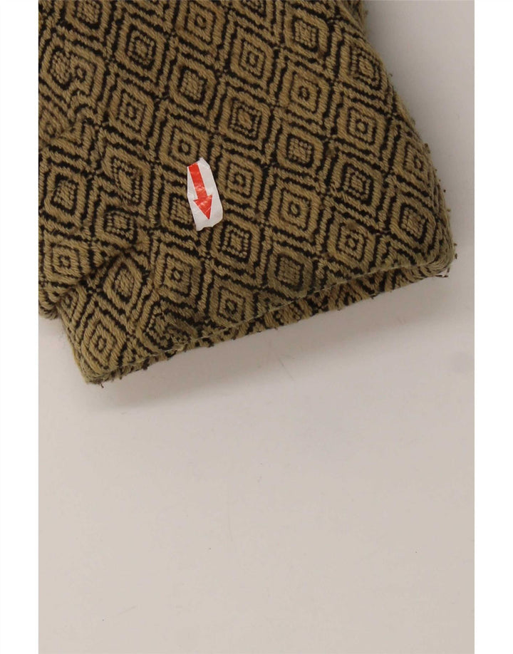 Vintage Womens Pea Coat UK 12 Medium Beige Argyle/Diamond New Wool