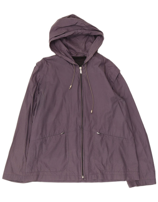 Gas Womens Hooded Windbreaker Jacket UK 14 Medium Grey