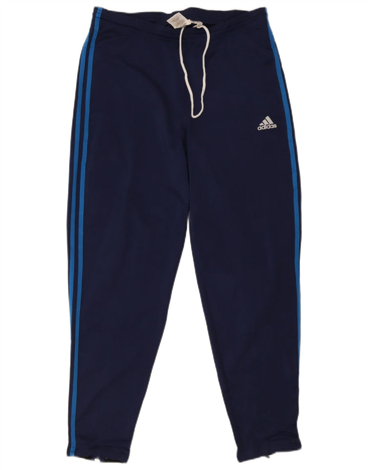 Adidas Mens Tracksuit Trousers Medium  Navy Blue Polyester