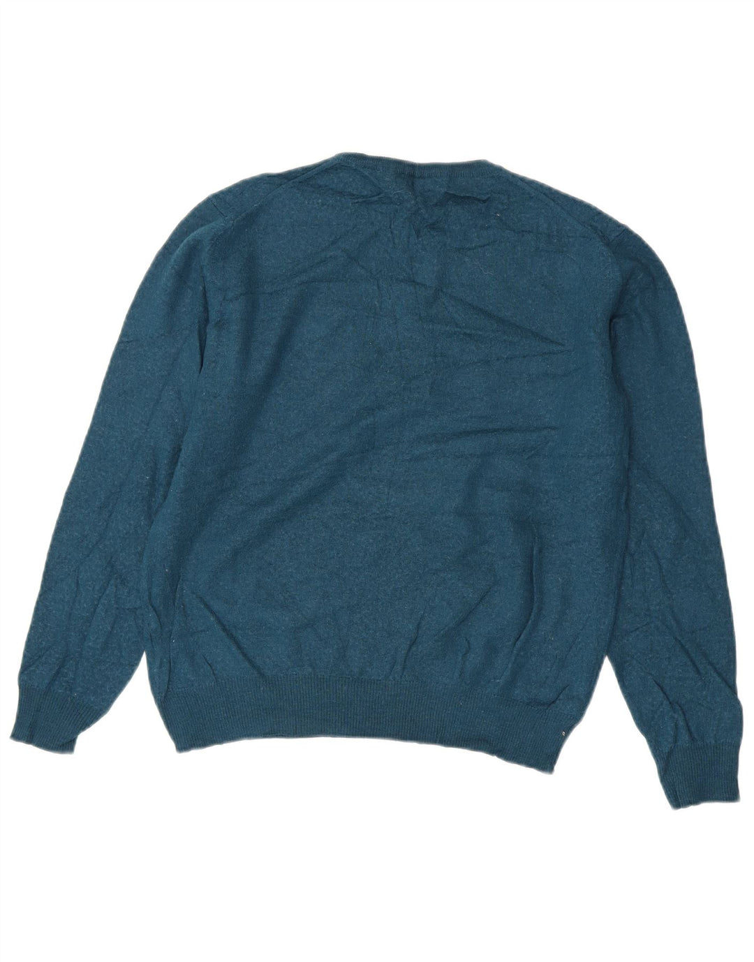 Calvin Klein Jeans Womens Crew Neck Jumper Sweater UK 16 Large Blue Wool