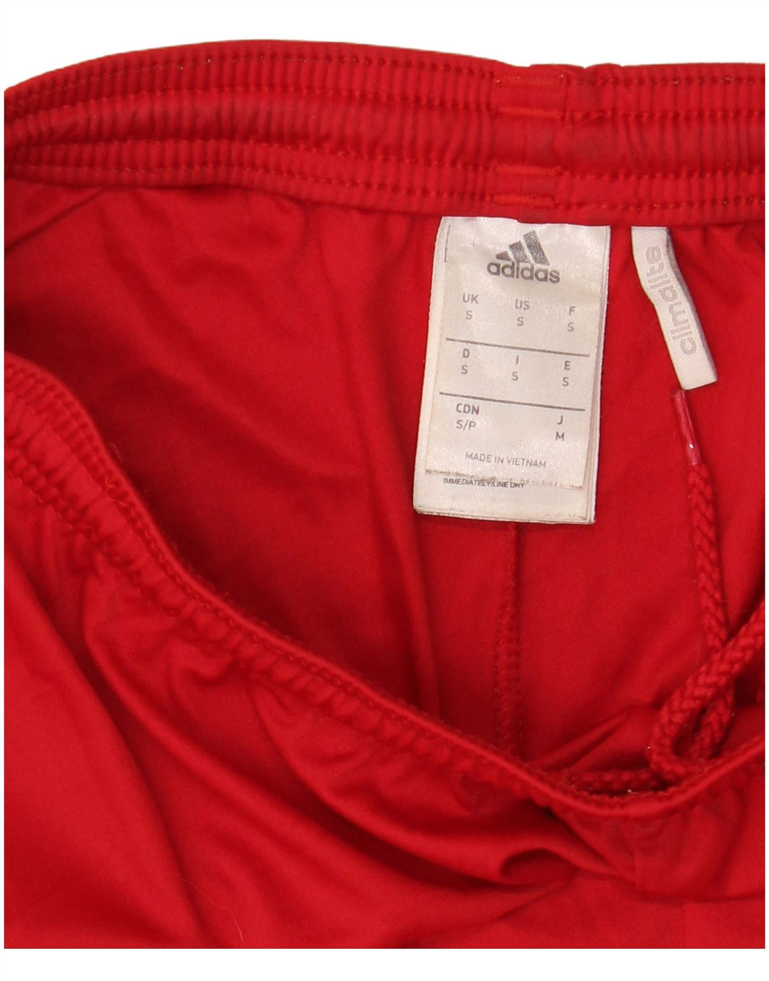 Adidas Mens Climalite Sport Shorts Small Red Polyester